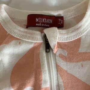 Milk barn pajama 3-6months. Organic cotton